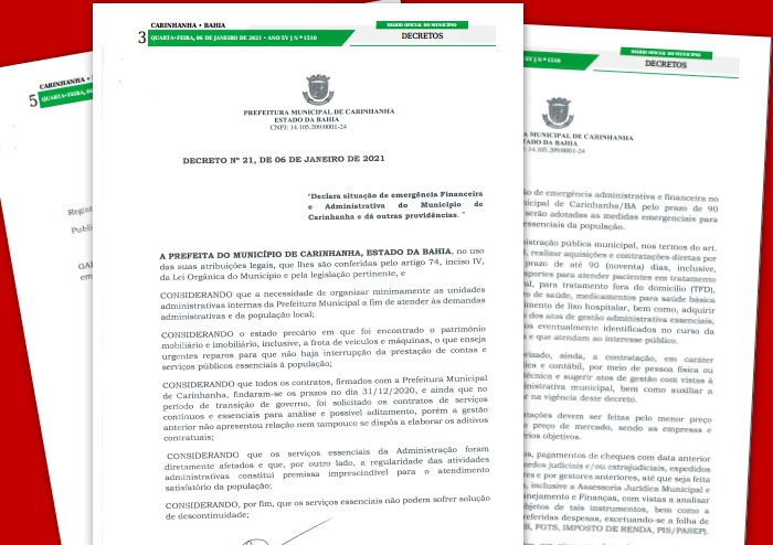 Após encontrar município abandonado, prefeita decreta situação de emergência em Carinhanha
